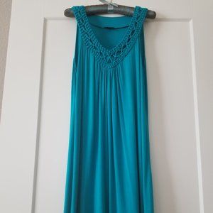 Turquoise blue sleeveless dress
